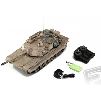 M1A2 Abrams 1:16 RC tank 2.4GHz, patinovaný